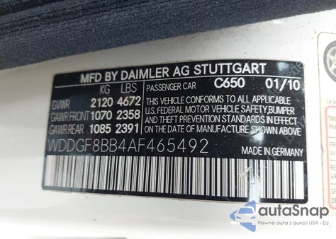 2010 Mercedes-Benz C 300 Luxury 4Matic/Sport 4Matic z USA, uszkodzony, nr VIN WDDGF8BB4AF465492